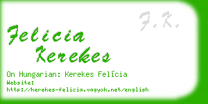 felicia kerekes business card
